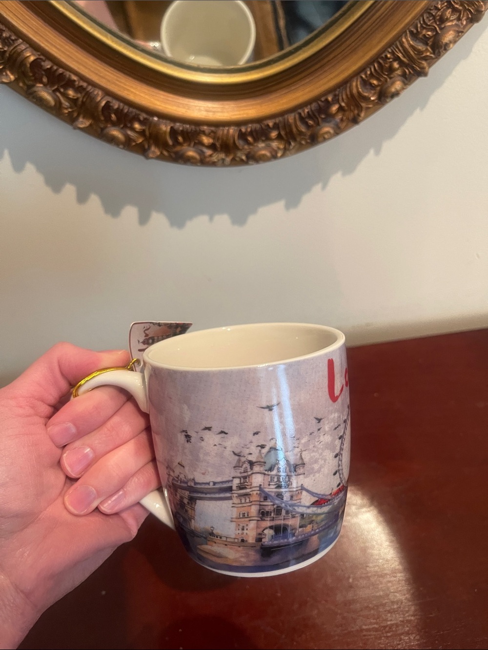 Union Jack Big Ben and London Ceramic Mug Set (2) with Matching Coasters - Picture 6 of 6
